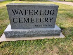 waterloo cemetery sign