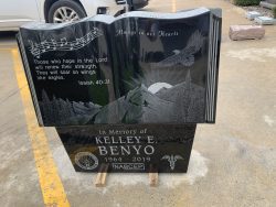 customized upright book memorial