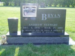 Customized upright memorial with photo