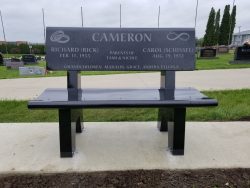 customized memorial bench