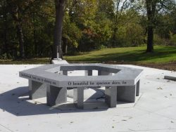 customized civic memorial bench