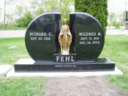 customized upright memorial for couple