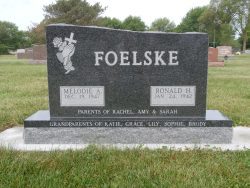 customized upright memorial for couple