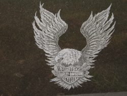 Harley Davidson Motorcycle memorial engraving