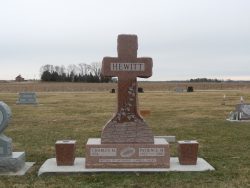 Customized upright cross memorial