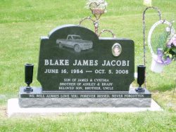 customized upright memorial with picture