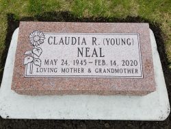 Customized memorial with engraved sunflower