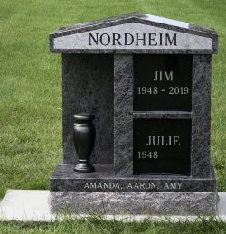 customized upright memorial