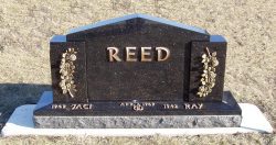 Customized upright memorial with bronze accents