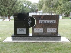 Customized upright memorials for married couple