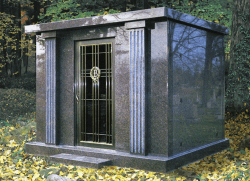 customized mausoleum with door
