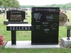 Customized upright memorial and bench
